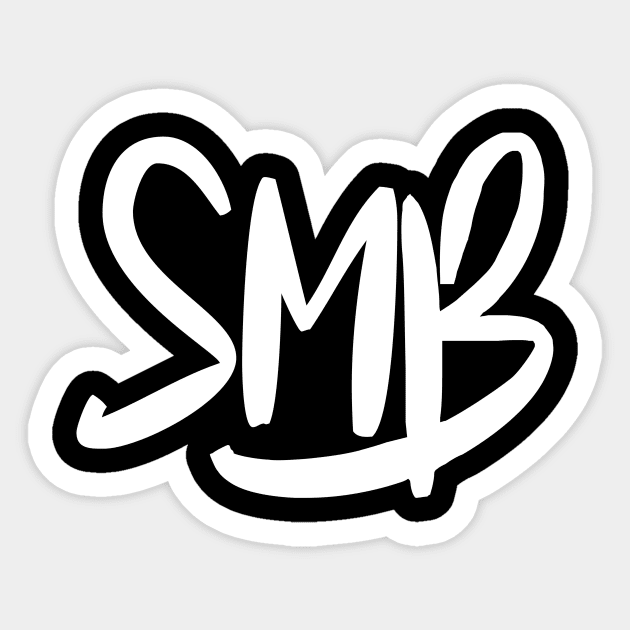 Swag Initials Small (Dark Mode) Sticker by Super Magic Bros